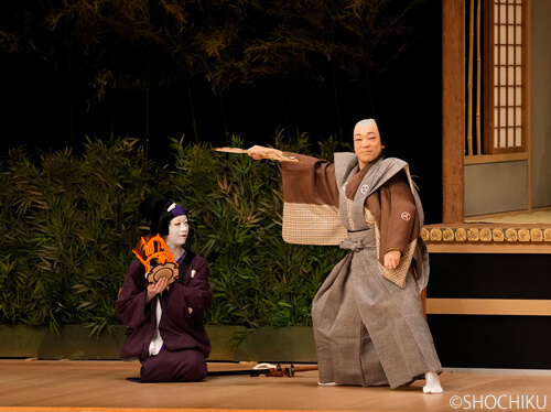 ▲From left, Nakamura Kazutarō, Ichikawa Chūsha  <br>in 'KEISEI HANGONKŌ'.
