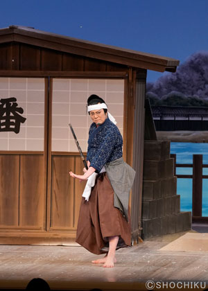 ▲Onoe Shōroku in 'TAWARABOSHI GENBA'.