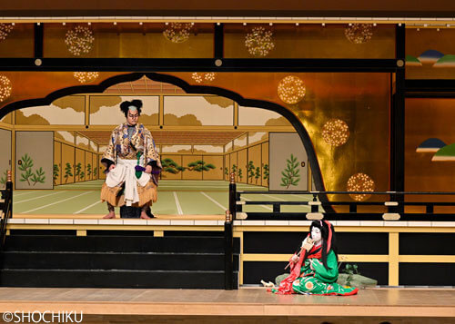 ▲From left, Nakamura Fukunosuke, Nakamura Yonekichi <br> in 'IMOSEYAMA ONNA TEIKIN'.