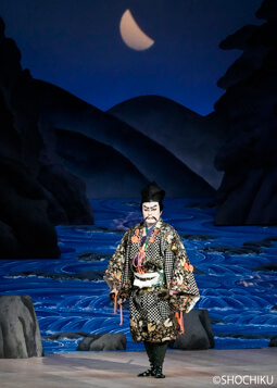 ▲Ichikawa Udanji in 'ŌMORI HIKOSHICHI'.