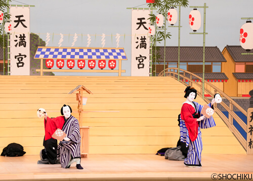 ▲ From left, Matsumoto Kōshirō, Nakamura Kankurō<br>in 