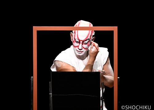 ▲Ichikawa Danjurō in 'HANA NO ESUGATA KEWAI KAGAMI'. 