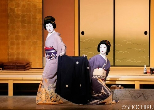 ▲From left, Nakamura Tokizō, Nakamura Shichinosuke<br> in 'UME GOYOMI'.