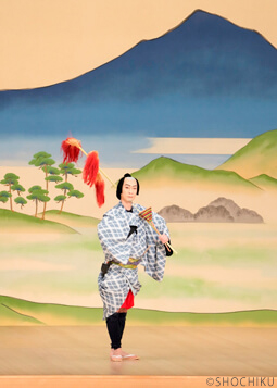 ▲ Bandō Minosuke in 'YAMAGAERI MAKENU KIKYŌ'.